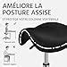 Yaheetech Tabouret Roulettes Professionnel Pu Tabouret Ergonomique