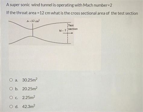 Solved A Super Sonic Wind Tunnel Is Operating With Mach Chegg