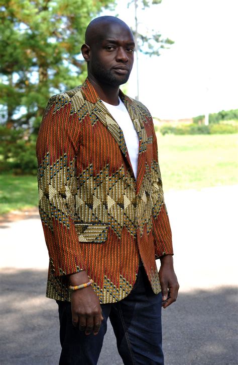 Men S African Print Blazer Mens African Print Jacket Etsy Uk