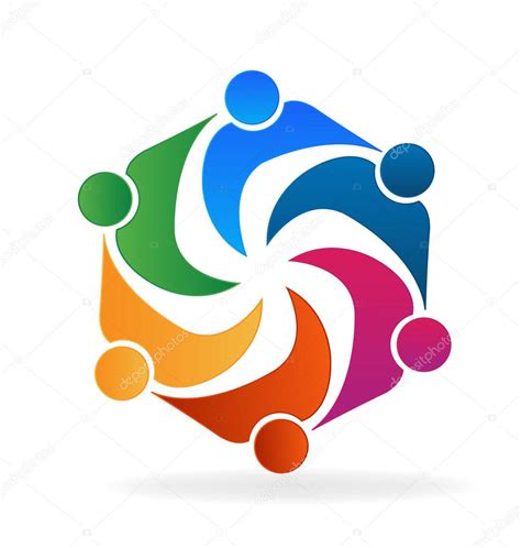 Teamwork People Handshaking Logo — Stock Vector © Glopphy 115378878