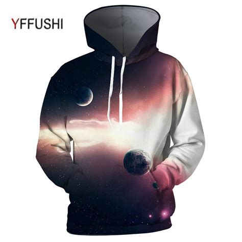 Yffushi 2018 New Male Hot Sale 3d Hoodies Space Series Planet Print