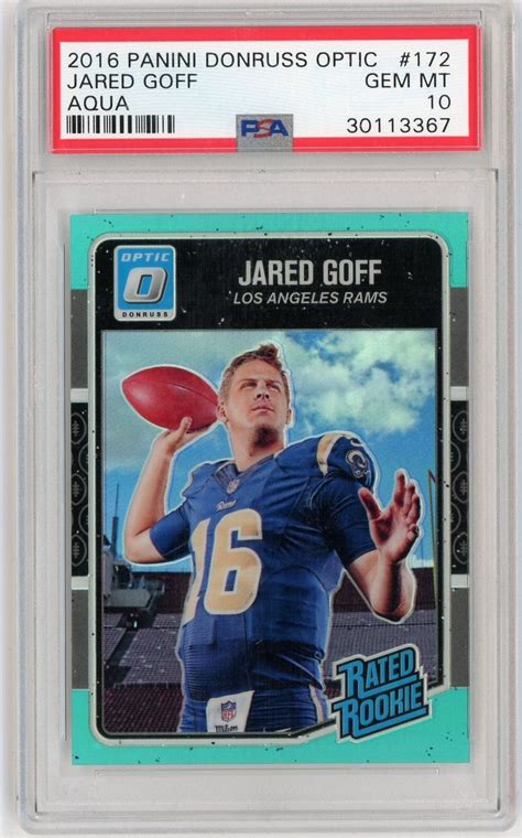 Jared Goff Optic Aqua Price Guide Sports Card Investor