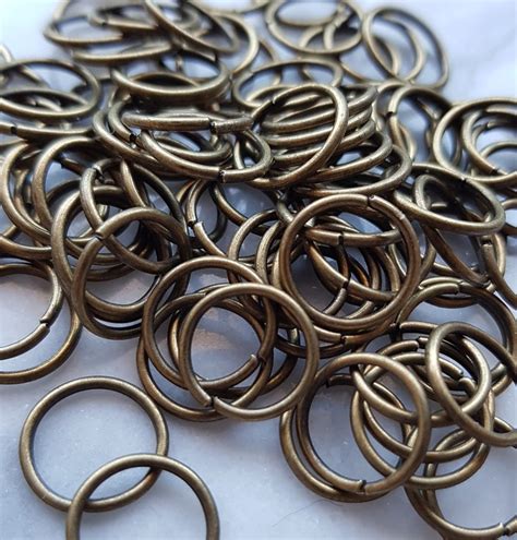 Mm Antique Bronze Jump Rings Pieces Large Jump Rings Etsy