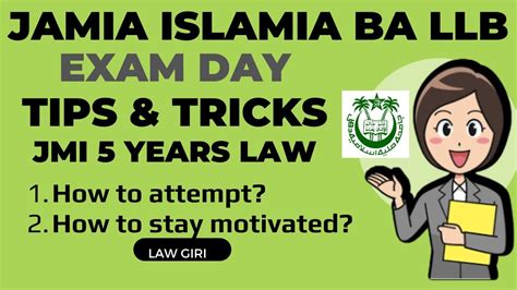 JMI Law Exam Day Tips Jamia Millia Islamia University Law Entrance Exam