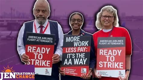 American Airlines Flight Attendants STRIKE Happy Labor Day