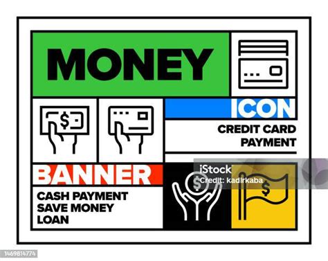 머니 라인 아이콘 세트 및 배너 디자인 경제에 대한 스톡 벡터 아트 및 기타 이미지 경제 교환 금융 Istock