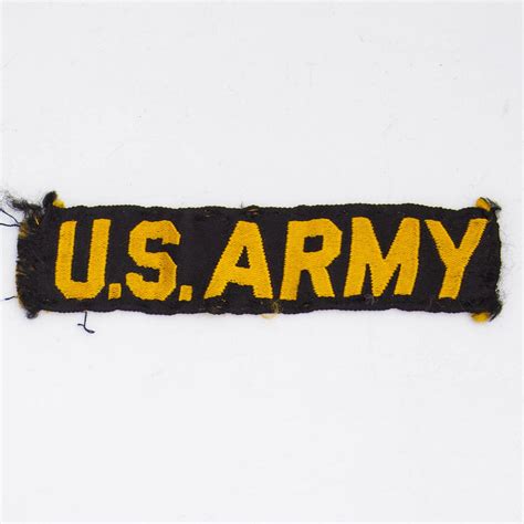 60s Vintage Us Made Gold On Black Us Army Tape Patch Omega Militaria