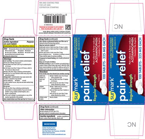 Ndc Acetaminophen Tablet Coated Oral Label Information