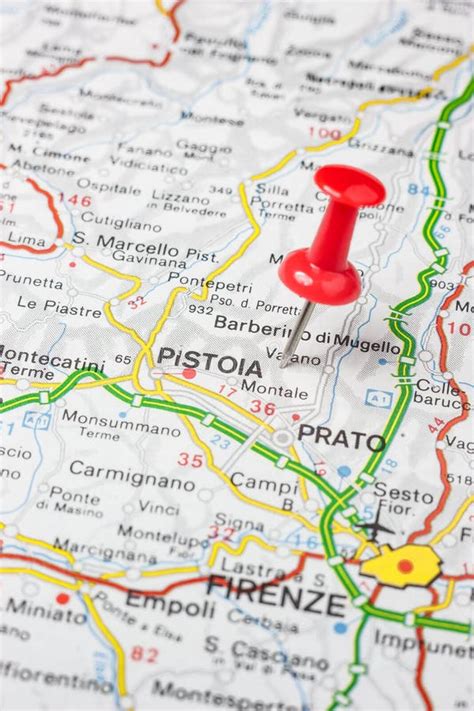 Pistoia Pinned on a Map of Italy Stock Photo - Image of travel ...