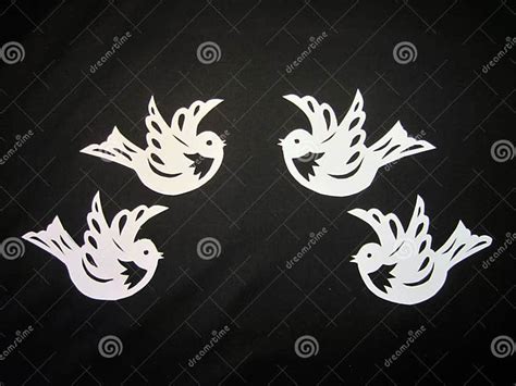 White Birds Paper Cutting Stock Image Image Of Bird Macro 36858979