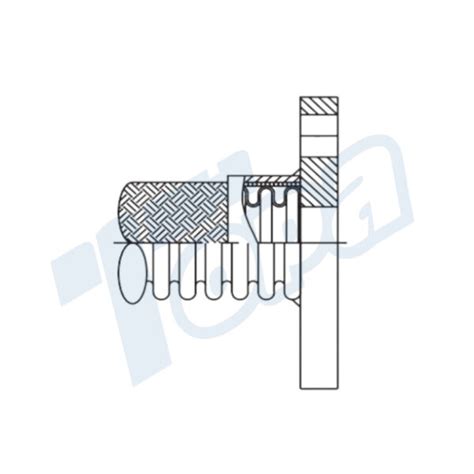 Welded Plate Flanged Flexible Metal Hose Assembly Topa