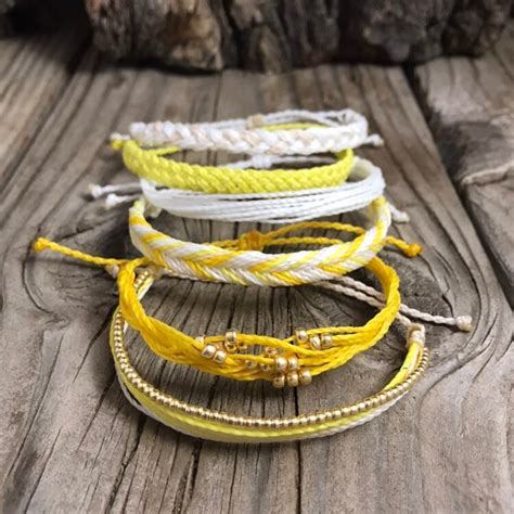 Set of 6 Bracelets Bracelets Wax String Wax String | Etsy