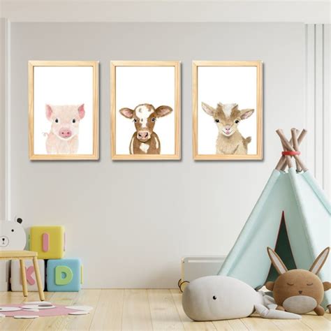 Kit Quadros Decorativos Quarto Infantil Fazendinha X Cm