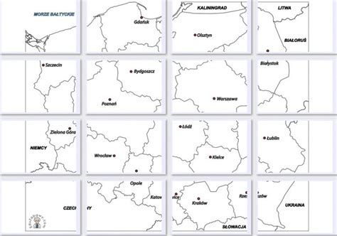 Kolorowanki XXL Mapa Polski z województwami do druku za darmo dla dzieci