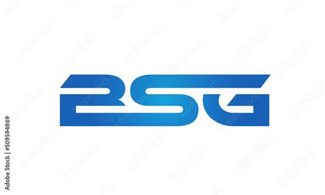 Connected BSG Letters logo Design Linked Chain logo Concept Stock ...