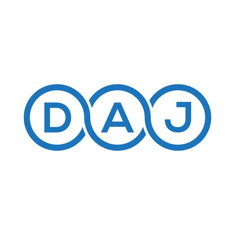 DAJ letter logo design on black background.DAJ creative initials letter ...