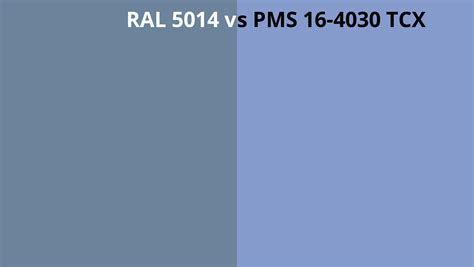 Ral 5014 Vs Pms 16 4030 Tcx Ral Colour Chart Uk