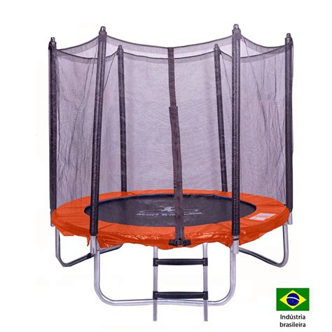 Cama Elástica Pula Pula 1 83m P Laranja Henri Trampolim Linha Kids c