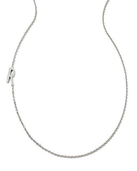 Letter R Inline Initial Necklace In Sterling Silver Kendra Scott