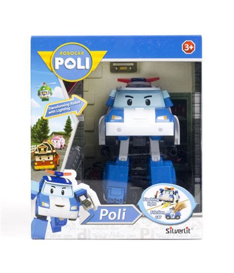 Игрушка робот трансформер Robocar Poli, ПОЛИ (12,5 см) свет ...