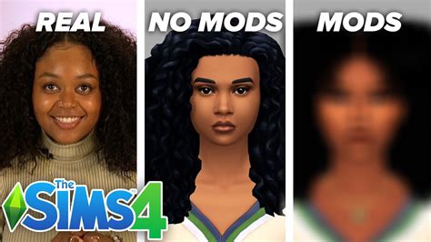 Black Women Create Themselves In The Sims No Mods Vs Mods Ft