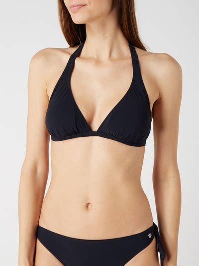 Marc O Polo Bikini Oberteil In Triangel Form Mit Neckholder Marine