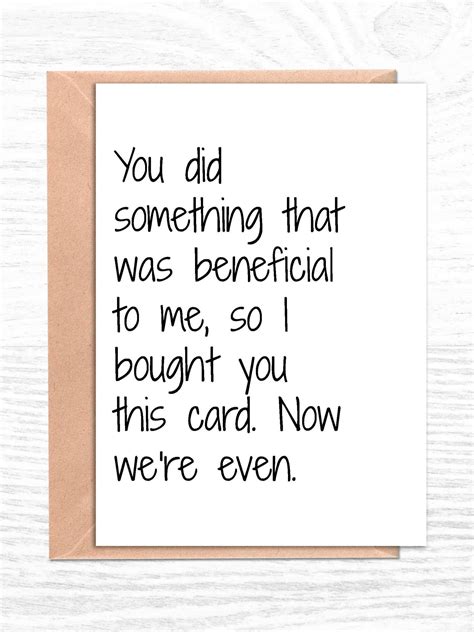 Funny Thank You Card Funny Thank You Note Funny Thank You | Etsy