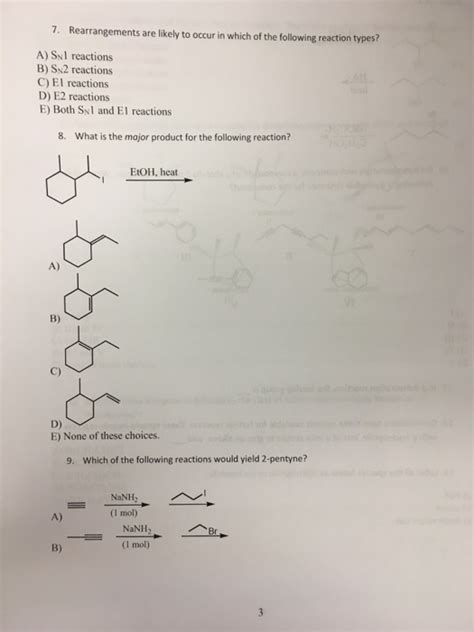 Solved Rearrangements Are Likely To Occur In Which Of The Chegg