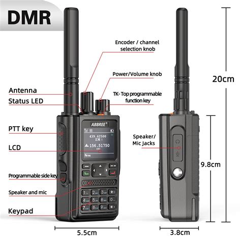 Abbree Dm F8 Uhf Vhf Dmr Digital Analog Walkie Talkie Ham Radio Gps