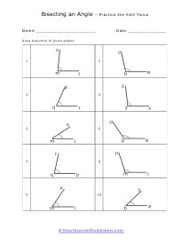 Angle Bisector Worksheets - Worksheets Library