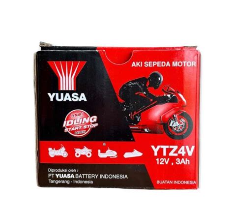 Jual AKI KERING MOTOR YUASA YTZ4V ORIGINAL Di Seller M3 OTOPARTS