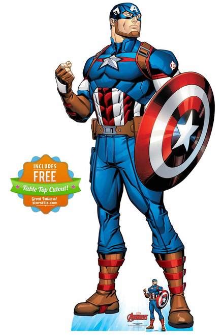 Check Out Our Captain America Official Lifesize Marvel Cardboard Cutout Which Includes A Free