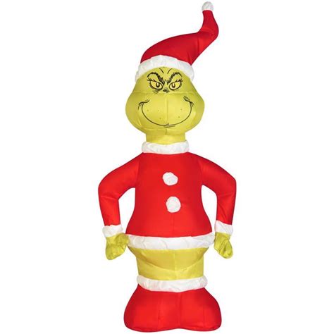 Airdorable Inflatable Christmas Grinch In Santa Suit Inches Tall