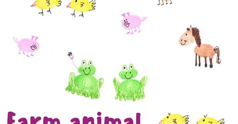 Farm Animal Thumbprint Art - Messy Little Monster