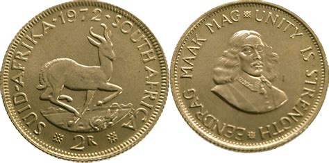 South Africa Rand Jan Van Riebeeck Gold Unz Unzirculated