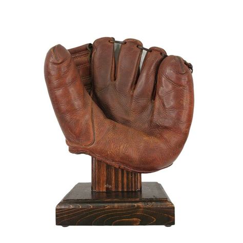 Vintage Baseball Glove Display Stand Wood-Stained & Sealed-Drying Rack ...