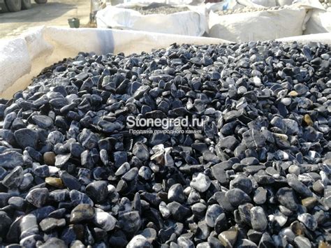 Купить гальку в мещках черную мелкую для ландшафтного дизайна водоема и ...