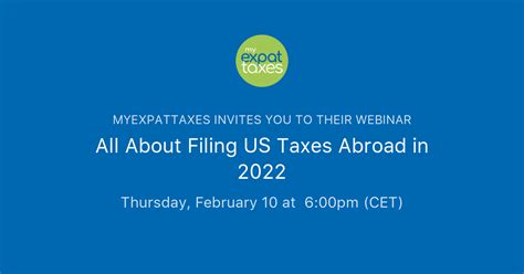 All About Filing Us Taxes Abroad In Myexpattaxes