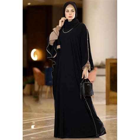 Women Prayer Garment Nida Muslim Abaya Hijab Dress One Piece Loose Long