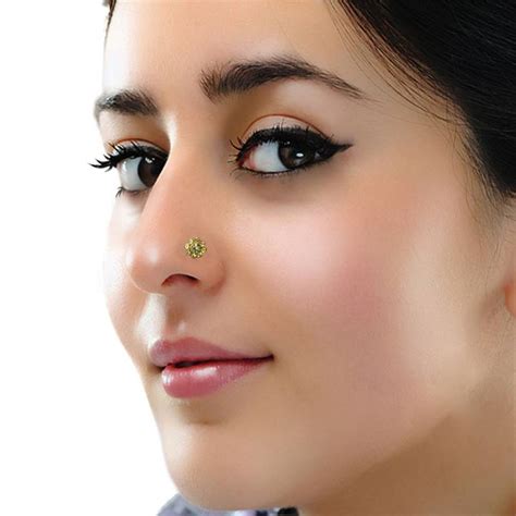 Designer 9 Diamond Stone Floral Nose Pin Nose Ring Shreevaram 2803678