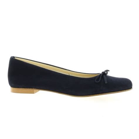 Elizabeth Stuart Chaussures Cuir Velours Bleu Ballerines Iris P