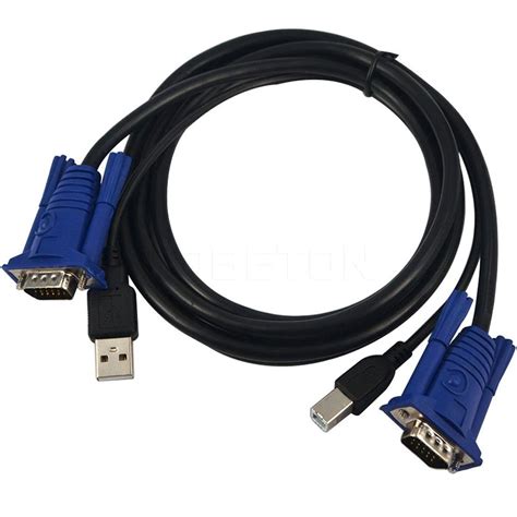 Cabo Para Kvm Em Vga Macho Usb Tipo B E Usb Tipo A