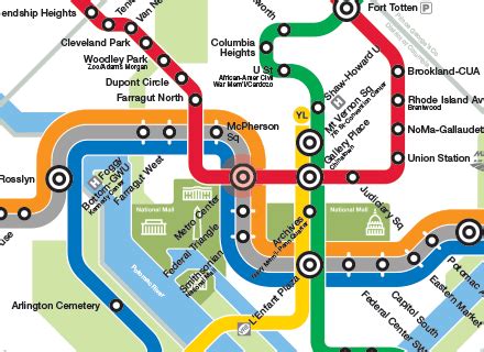 Metro Center station map - Washington Metro