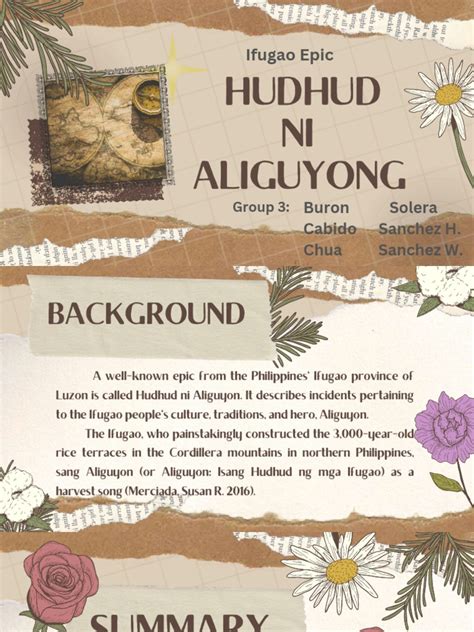 hudhud ni aliguyon ifugao epic summary  language arts discipline
