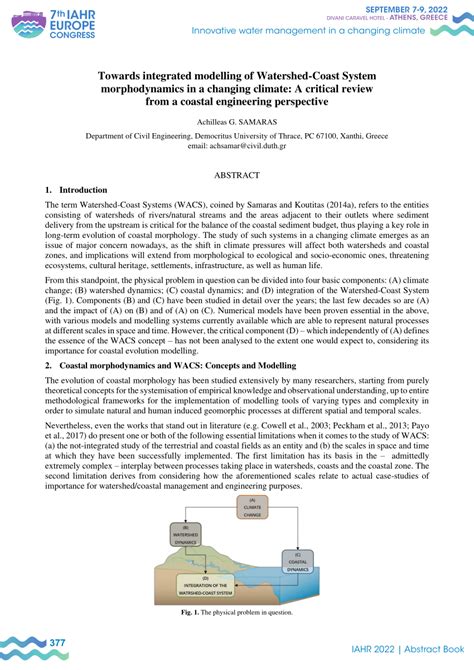 PDF Towards Integrated Modelling Of Watershed Coast System