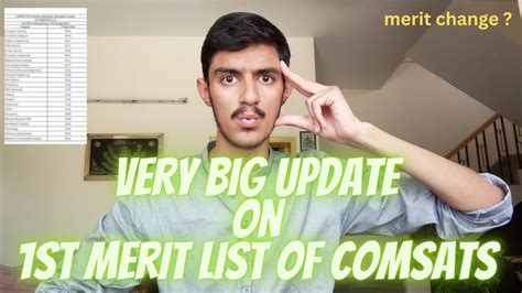 Big Update On Merit List Of Comsats Islamabad Life At Comsats