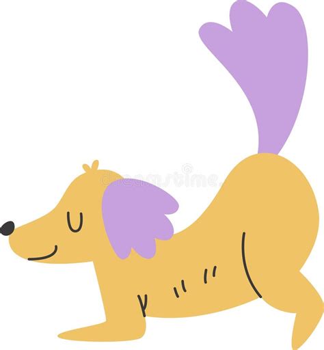 Stretching Dog Hand Drawn stock illustration. Illustration of health ...