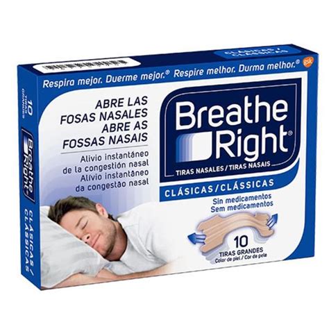 Breathe Right Tiras Nasales Clásicas Talla Grande 10 unidades