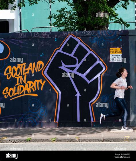 Edinburgh Scotland Uk 11 June 2020 Anti Racism Graffiti Has