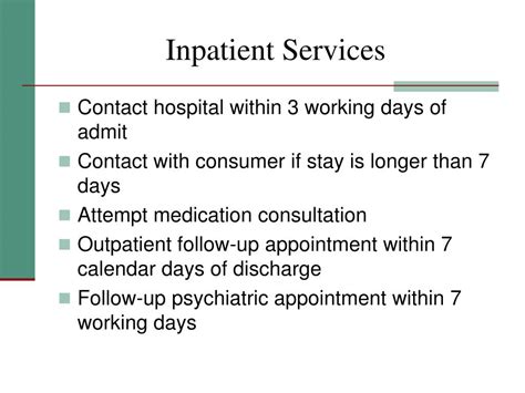 Ppt Inpatient Services Powerpoint Presentation Free Download Id341330